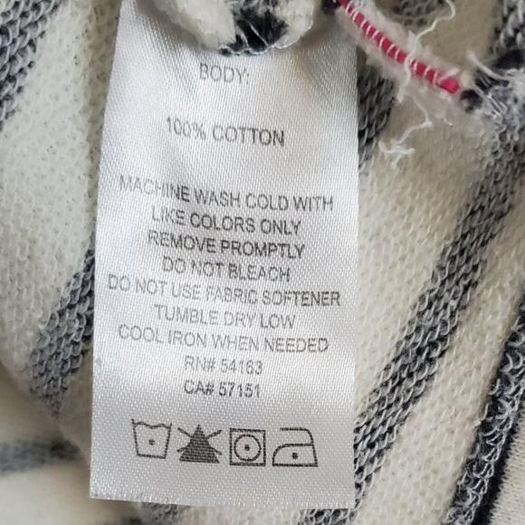 Marc New York T-Shirt Top Size Medium‎ Blue/White Striped Scoop Neck Long Sleeve - Picture 4 of 5